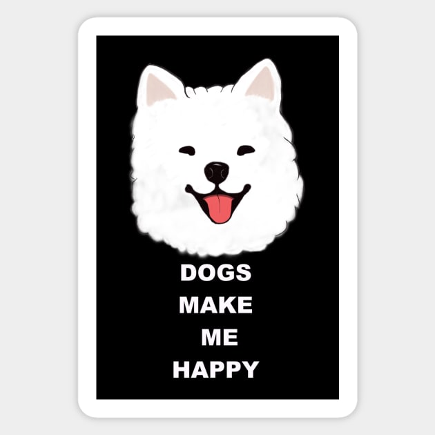 Samoyed make me happy Sticker by rail_rz